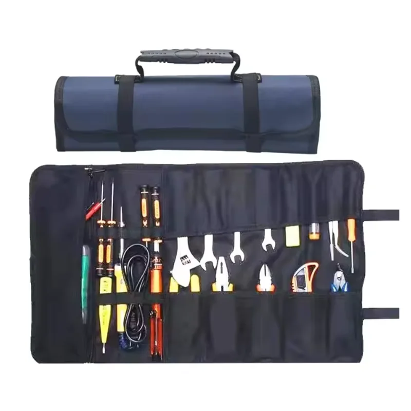 22 Pockets Oxford Canvas Folding Wrench Roll Storage Tools Waterproof Hand Roller