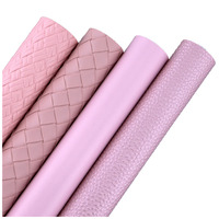 Pink Faux PU Leather Fabric Synthetic Leather For Bows DIY Sewing Craft Earring  FD010