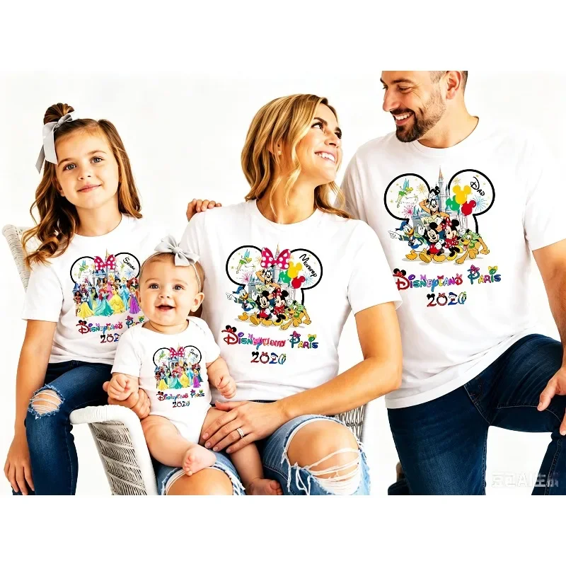 Family Matching T Shirts Anime Cruise Ship Printed Tee Parents Children Top Daddy Mommy Kid Family Vacation Outfits Trip T-shirt
