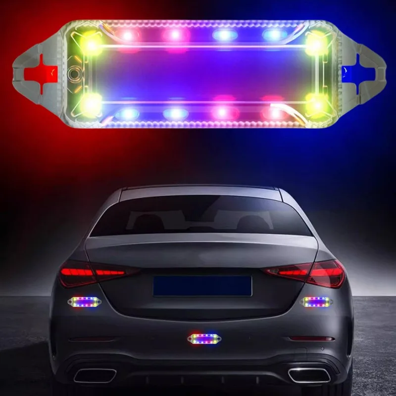 

Светодиодный предупреждающий проблесковый маячок на солнечной энергии, мотоциклетный автомобильный бампер, хвостовой декоративный светильник, ночная сигнальная лампа для предотвращения столкновений