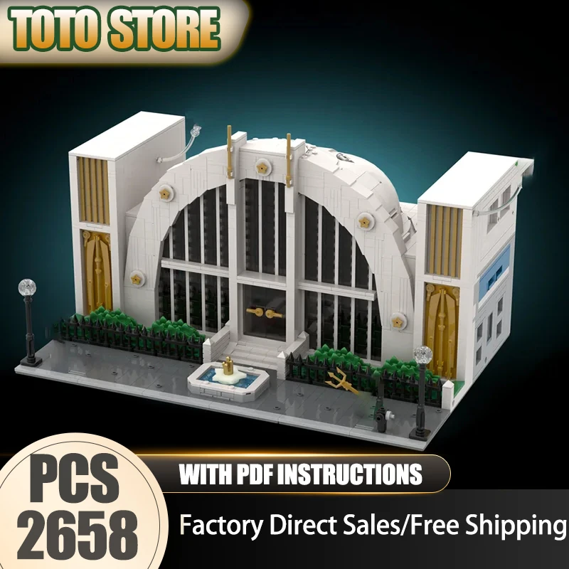 

Moc Building Bricks Hall of Justice Model Technology Truck Gift Construstion DIY Assembly Popular Movie Series Holiday Sets Toys