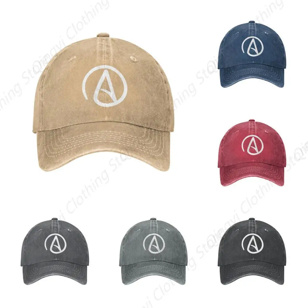 Atheist Sign Vintage Wash Denim Baseball Cap