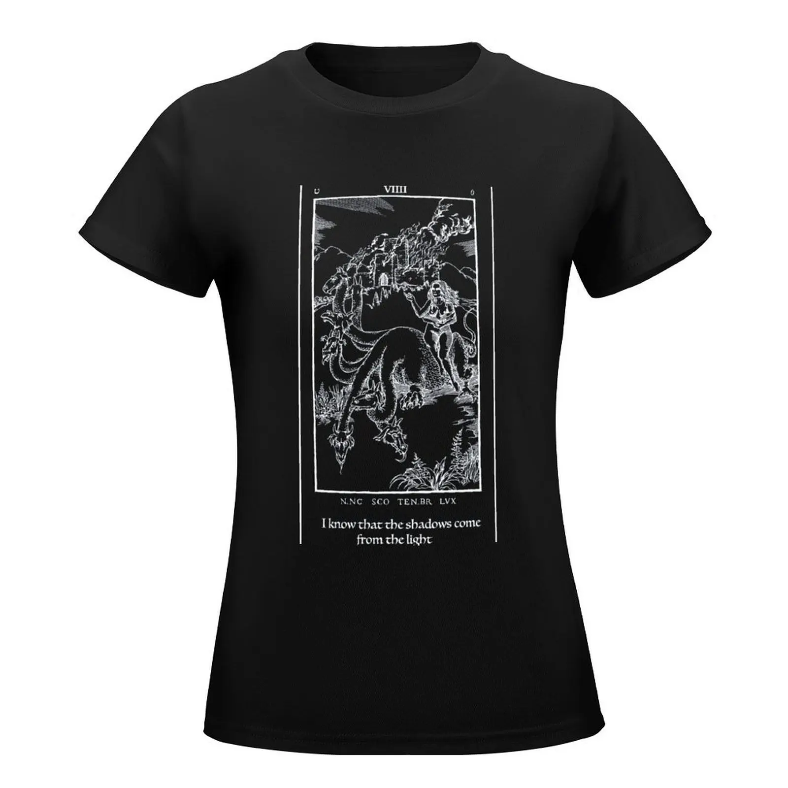 #9 I know that the shadow comes from light (LCF version) - The Ninth Gate Engraving T-Shirt