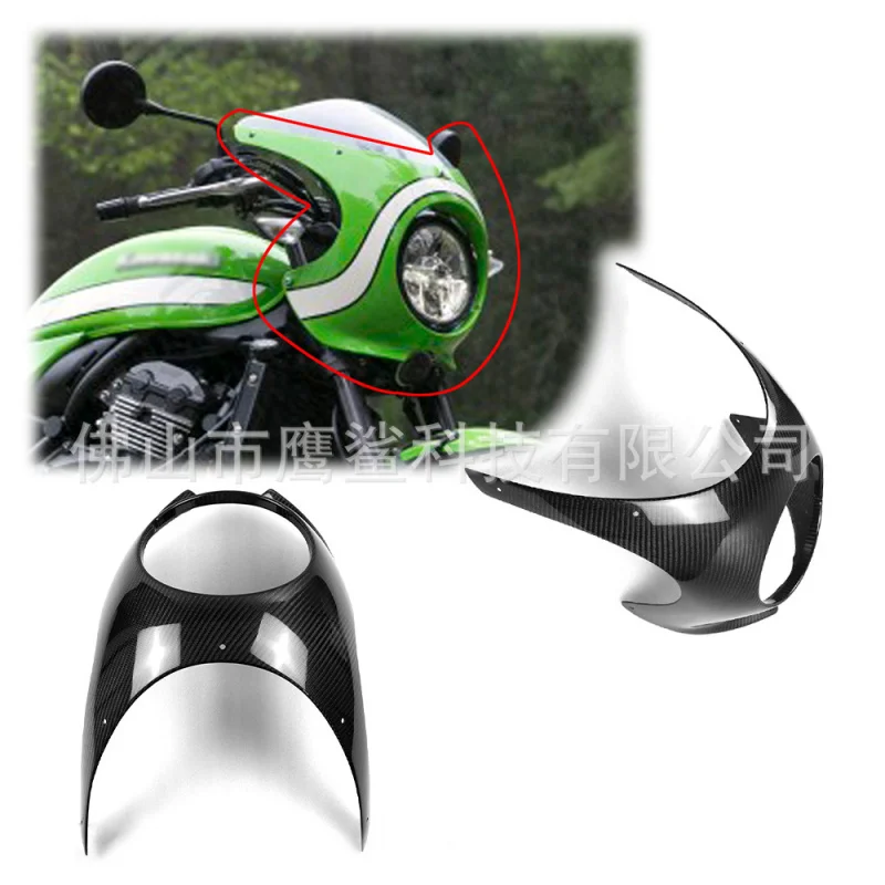 

Suitable Z900RS Front Headlight Cover Motorcycle Modification Parts Carbon Fiber Accessories