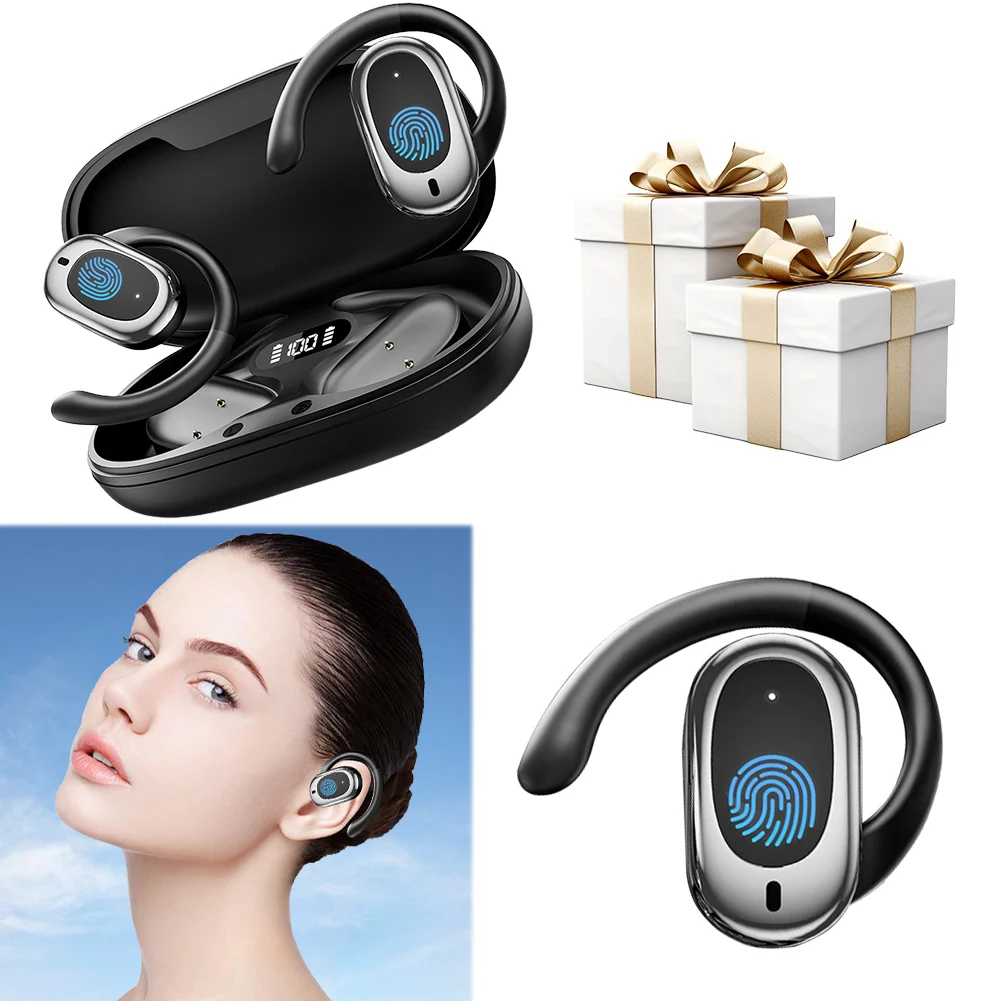 Bluetooth-Compatible TWS AI Translator Earbuds 144 Languages Wireless Open-Ear Headphones Noise Cancelling for Travelers