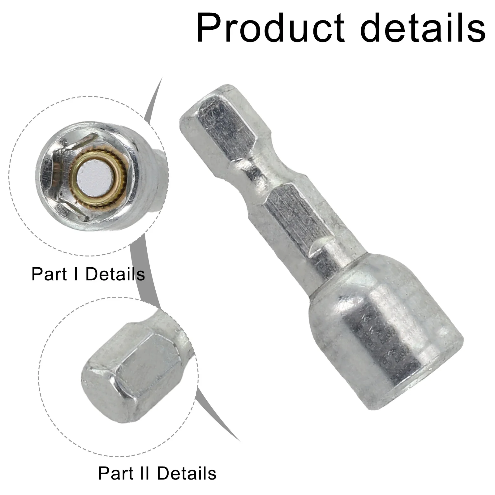 Jeu de tournevis à écrou magnétique à douille hexagonale, adaptateur de douille 34/42/45/65/60mm pour tournevis pneumatiques, outils électriques, pièces de rechange 1 pièce