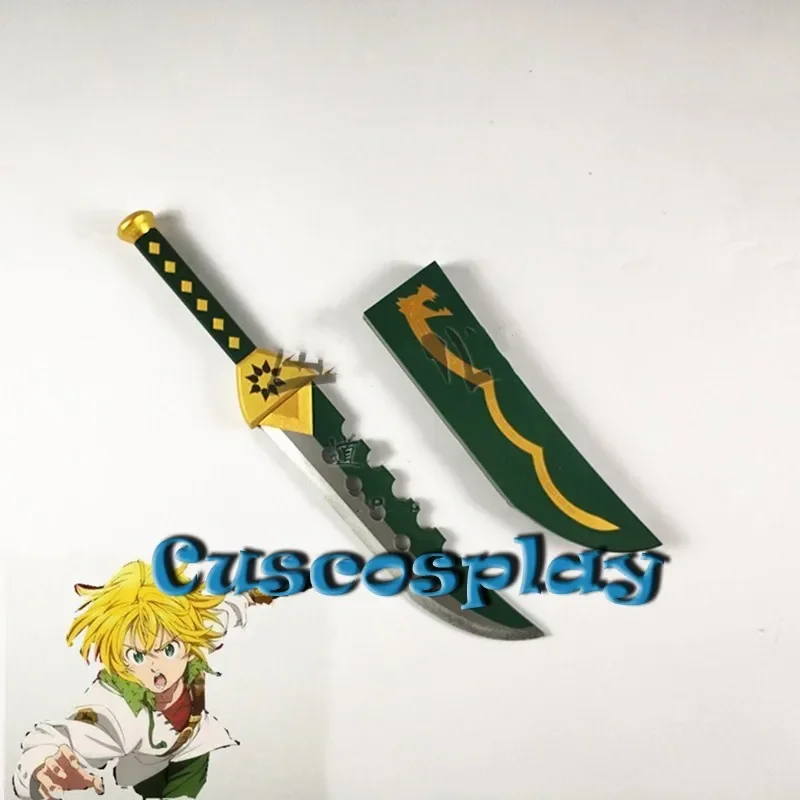 Seven Deadly Sins Meliodas Demon Sword Knife Cosplay Replica Prop PVC Sword Weapons Child Adult Costume Party Toy Gift Props