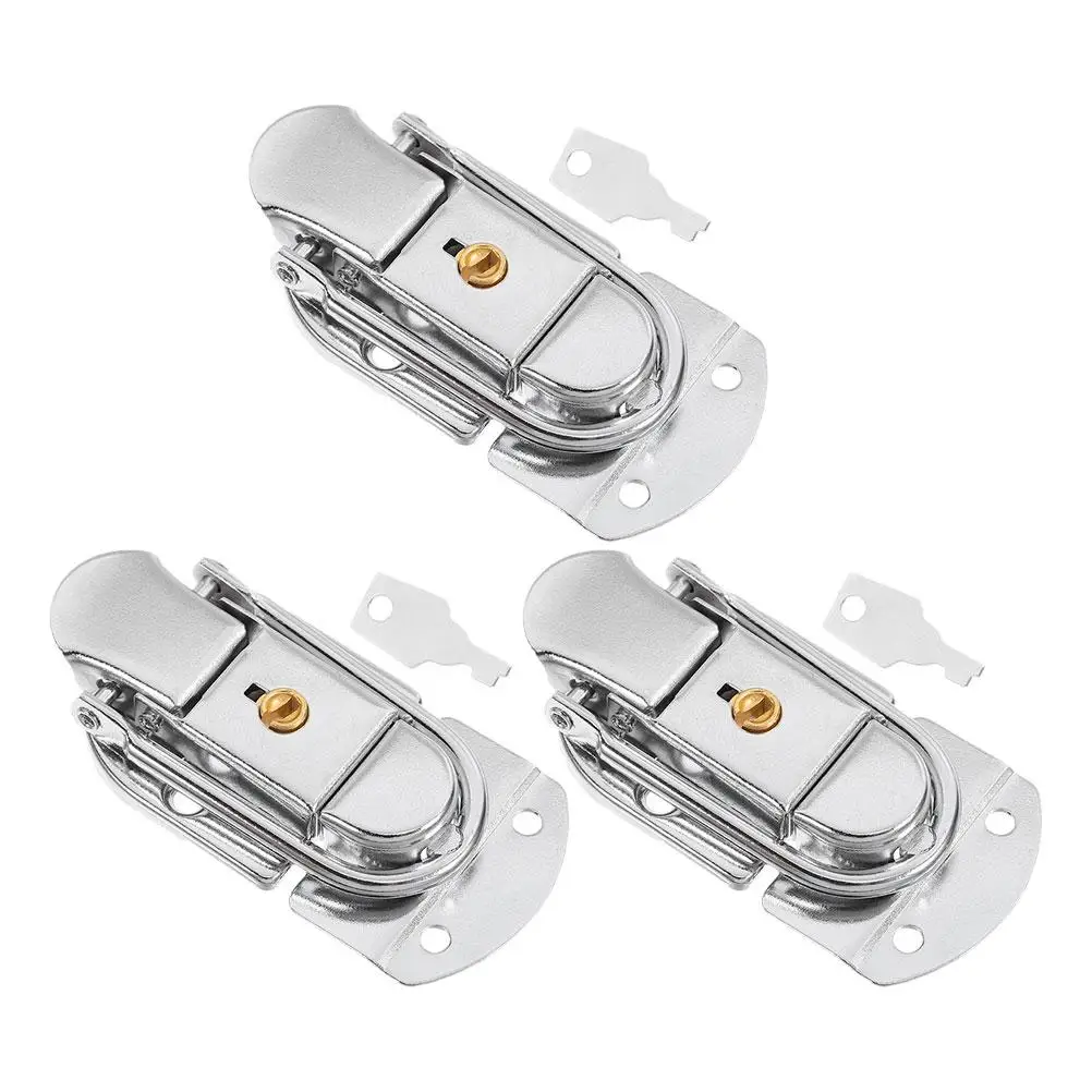 

3 Sets Locks Suitcase Latches Vintage Suitcase Hasps Latches Hardware Storage Chest Clasp Iron Closure Toggle HaspLatch