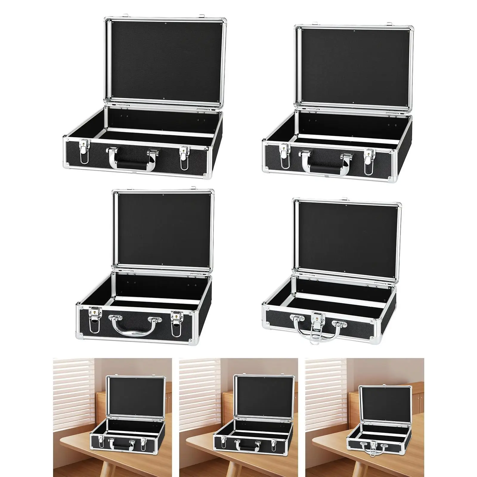 Aluminum Alloy Case Sturdy Lockable Organizer for Travel Outdoor Microphone