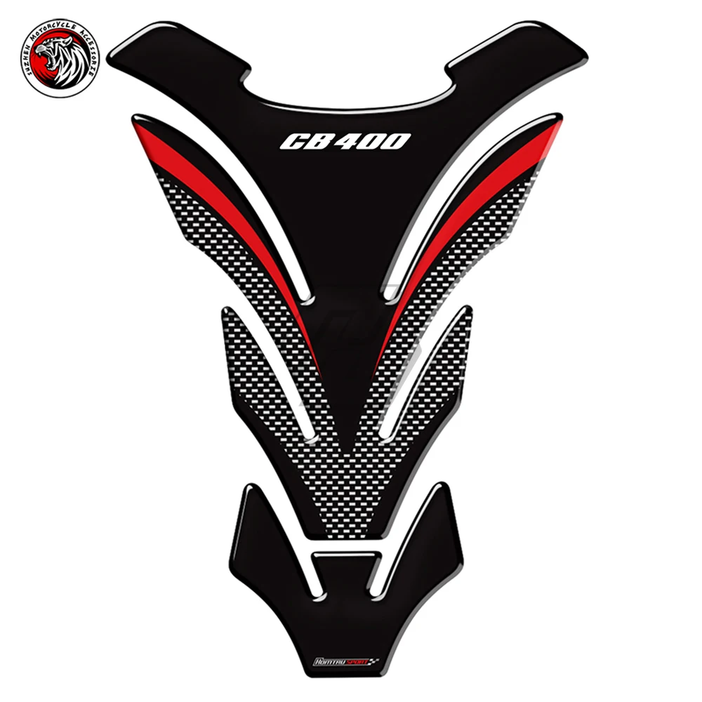 

3D Carbon-look Motorcycle Tank Pad Protector Decal Stickers for Honda CB400 CB 400