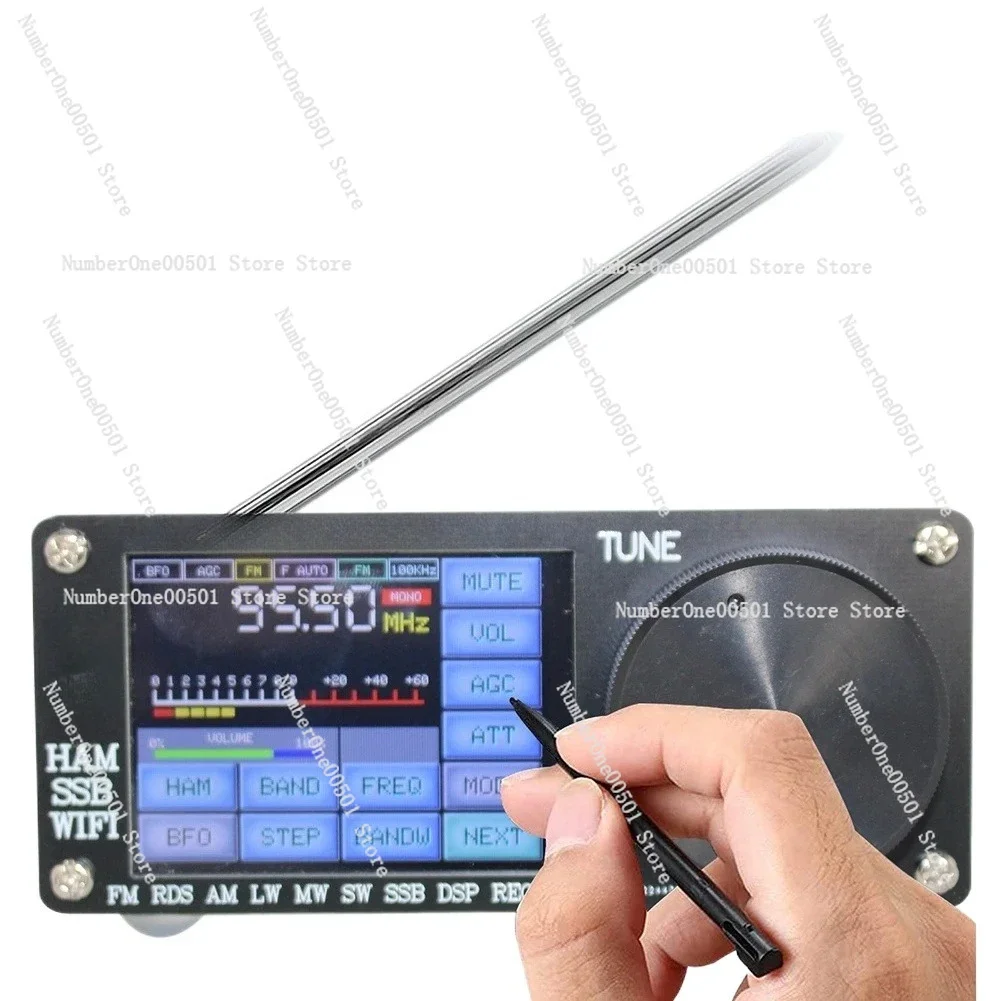 Full Band Radio Receiver with Si4732 Chip Touch Screen for Aviation Shortwave Listening