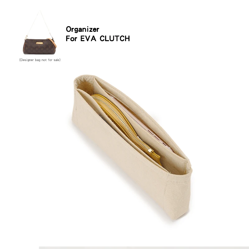 Cocok untuk Eva Clutch Wanita Tas Kecil Organizer Alat Memasukkan Kosmetik dengan Saku Ponsel Perlengkapan Mandi Pouch Felt Liner Pembentuk Tas Dalam