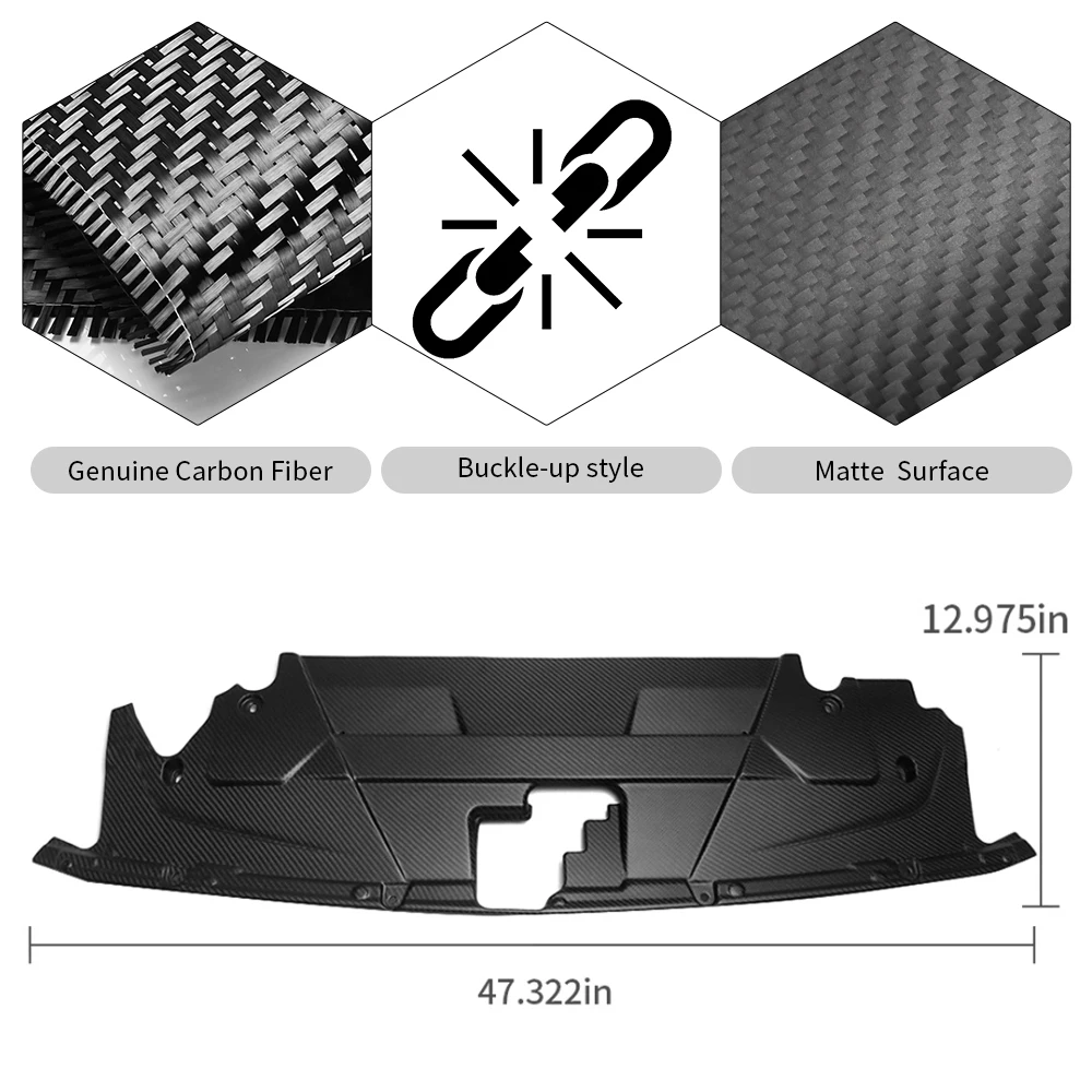 Jogon for Fd Mustang S650 GT Dark Horse V8 EcoBoost 2024 مشعاع السيارة لوحة التبريد محرك خليج لوحة ألياف الكربون الملحقات #6