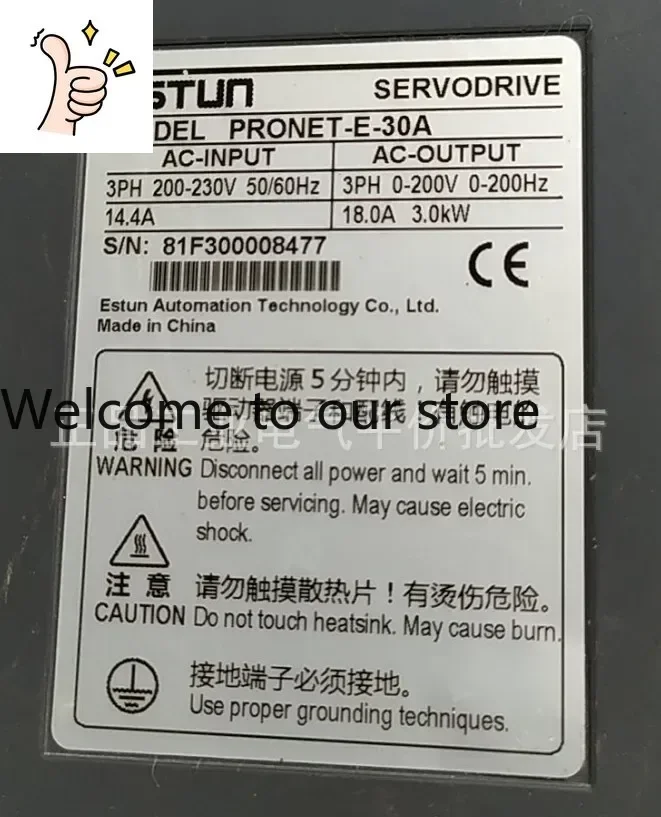 

2025.5 Индивидуальный оригинальный сервопривод PRONET-E-30A ESTUN, контроллер 3000 Вт