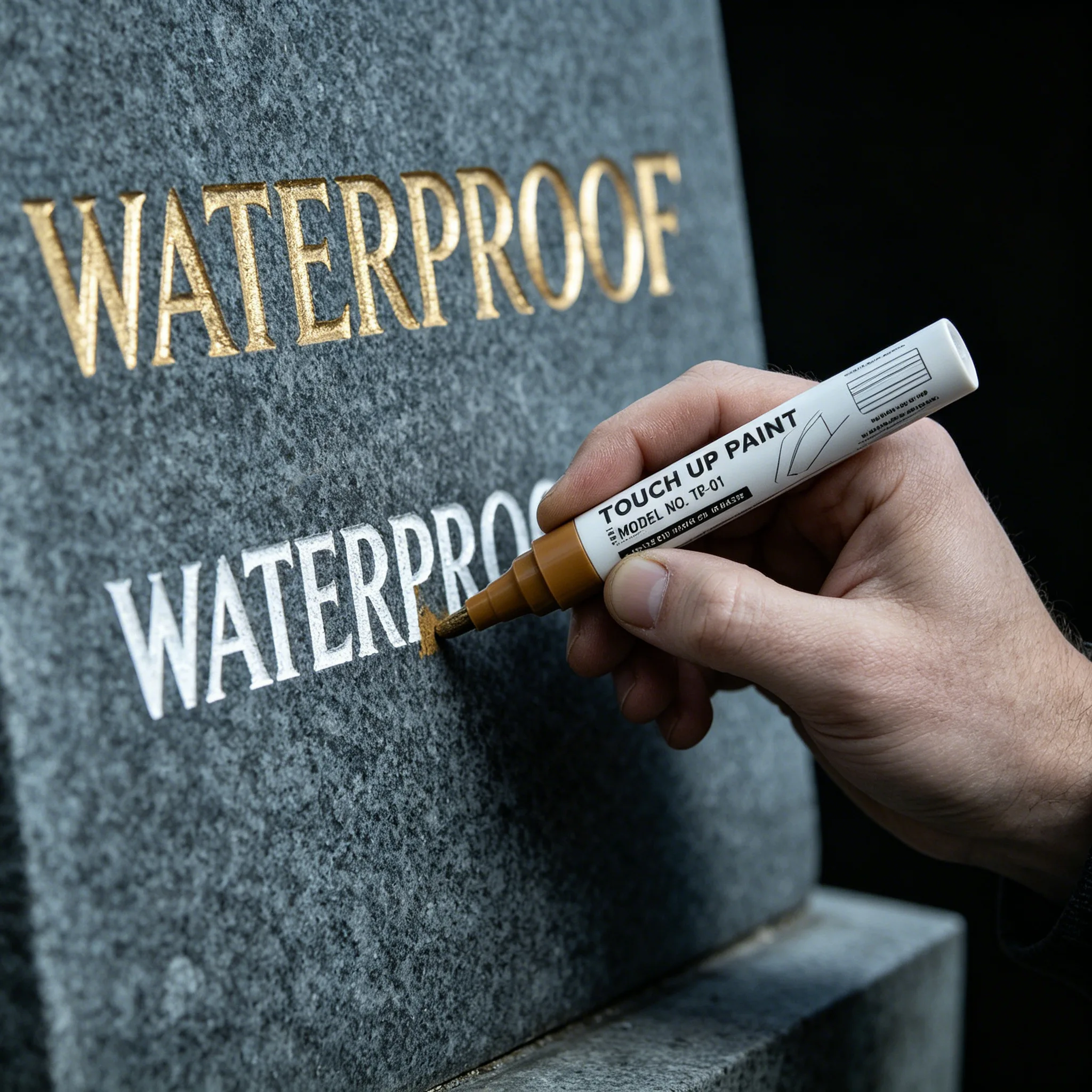 

Gravestone Marble Lettering Repair Pen Weatherproof Quick Dry Oil Paint Fine Tip Permanent Marking For Outdoor BHL1005
