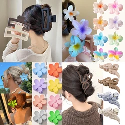 Fashion Hair Clip 8cm Pearlescent Gradient Flower 13CM Oversized Square Wavy Frosted Material 7CM Flower 10CM Metal Butterfly