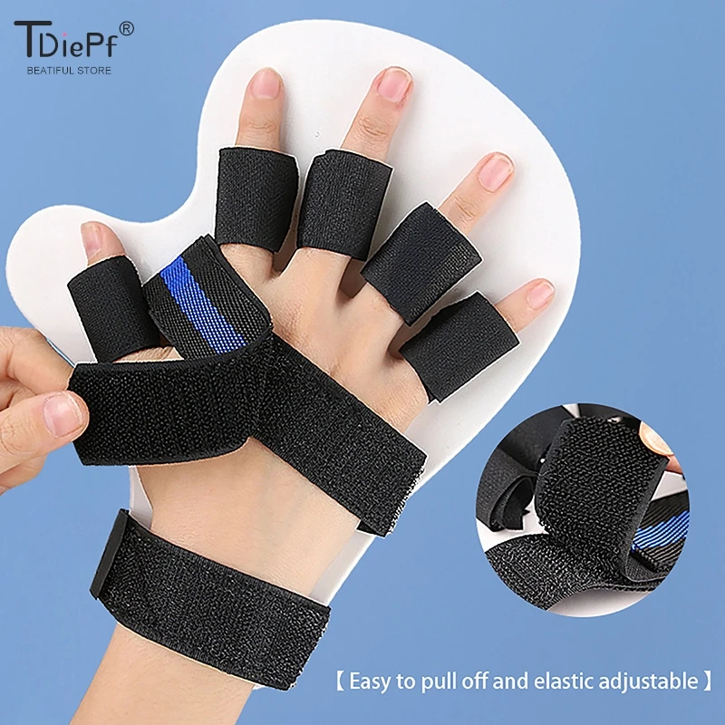 1PC M/L Five Finger Separate Board Finger Separation Fixation Training Splint Stroke Hemiplegia Hand Support Brace Training Tool