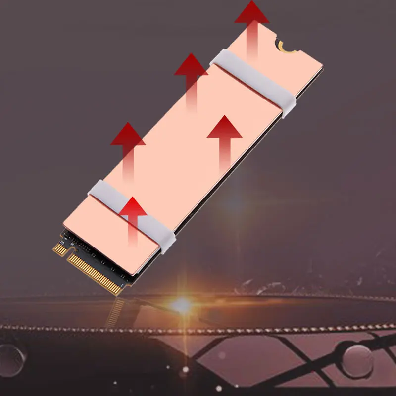 New NVMe M.2 Heatsink with Nano Thermal Pads，Heat Sink Copper for 2280 M2 SSD Laptop
