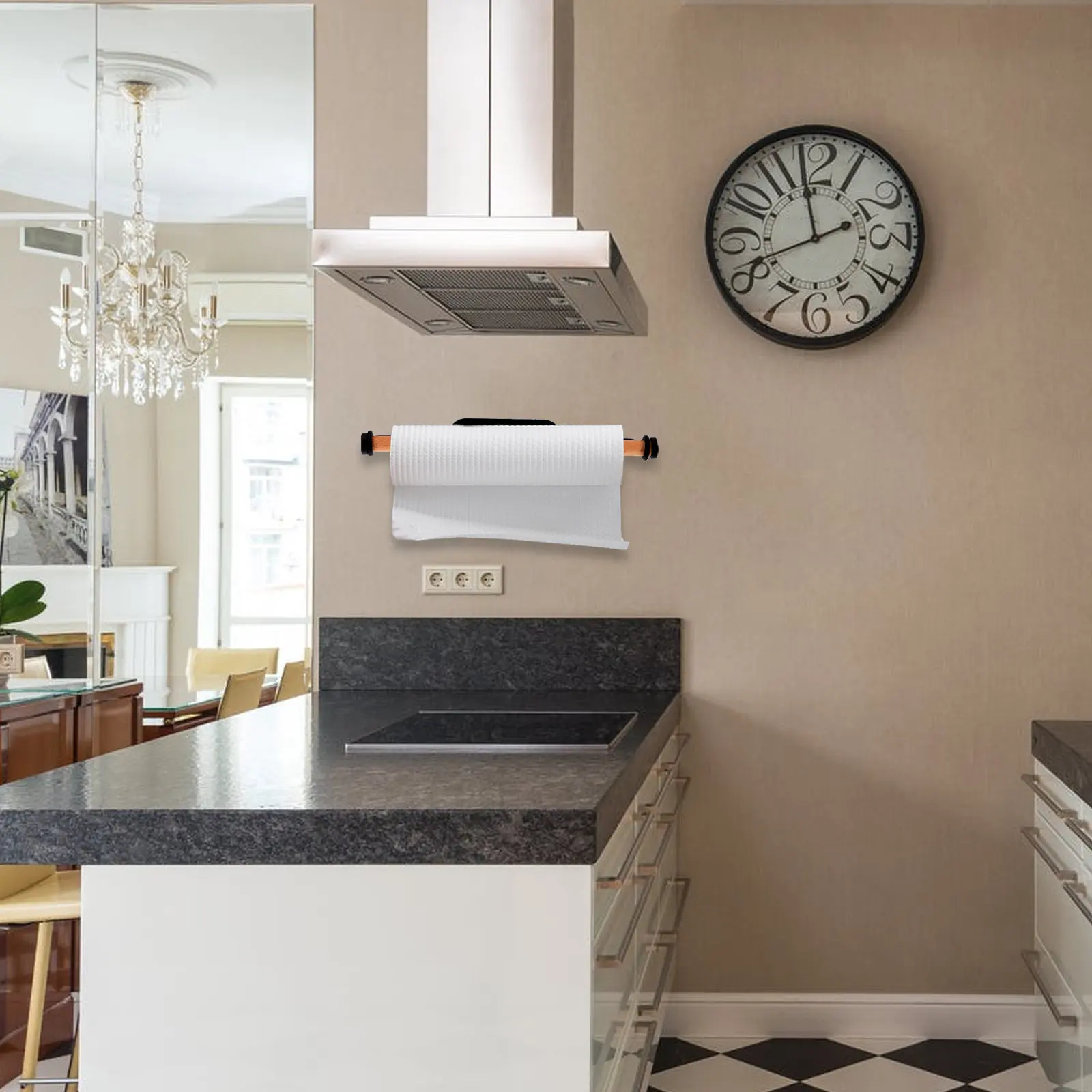 

1Pcs Wall Mounted Roll Paper Holder Premium Plastic Tissue Rack for Bathroom Kitchen Bedroom Easy Install No Drilling Space