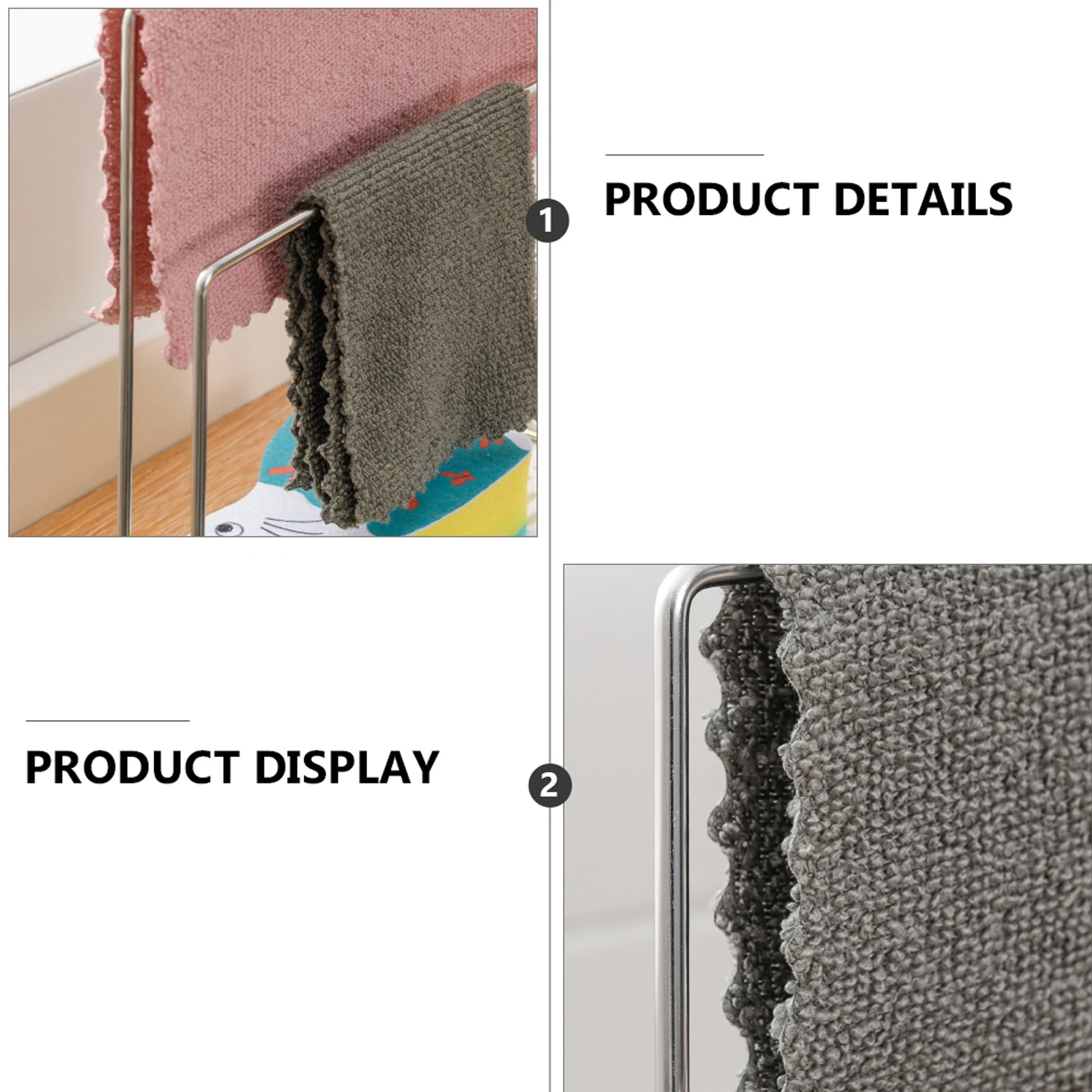 

Kitchen Sponge Storage Holder Vertical Type Punch Free Dishcloth Storage Shelf Water Draining Rack Household Kitchen Rack