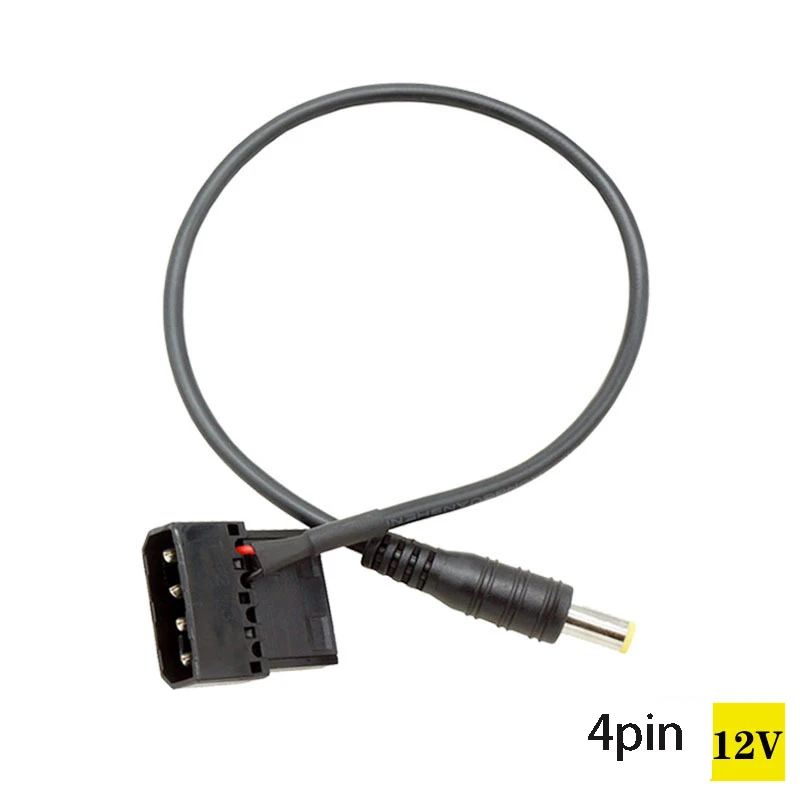 شريط إضاءة LED تحكم IDE كبير 4 دبوس 12 فولت إلى تيار مستمر 5521 ذكر كابل الفاصل الكمبيوتر الكمبيوتر ضوء سلك إمداد الطاقة تمديد محول