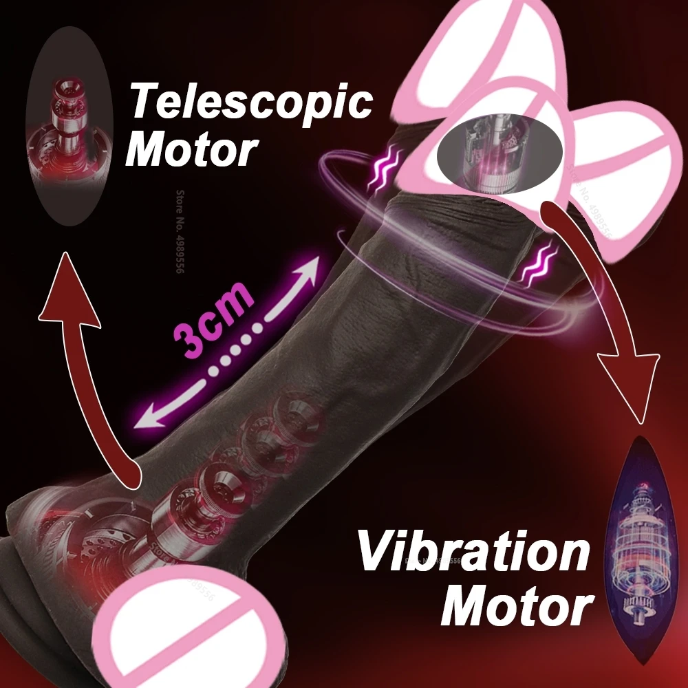 Mainan getar pemijat vagina Dildo, mainan Penis untuk dewasa, Vibrator otomatis mainan masturbasi Tuhan Anal