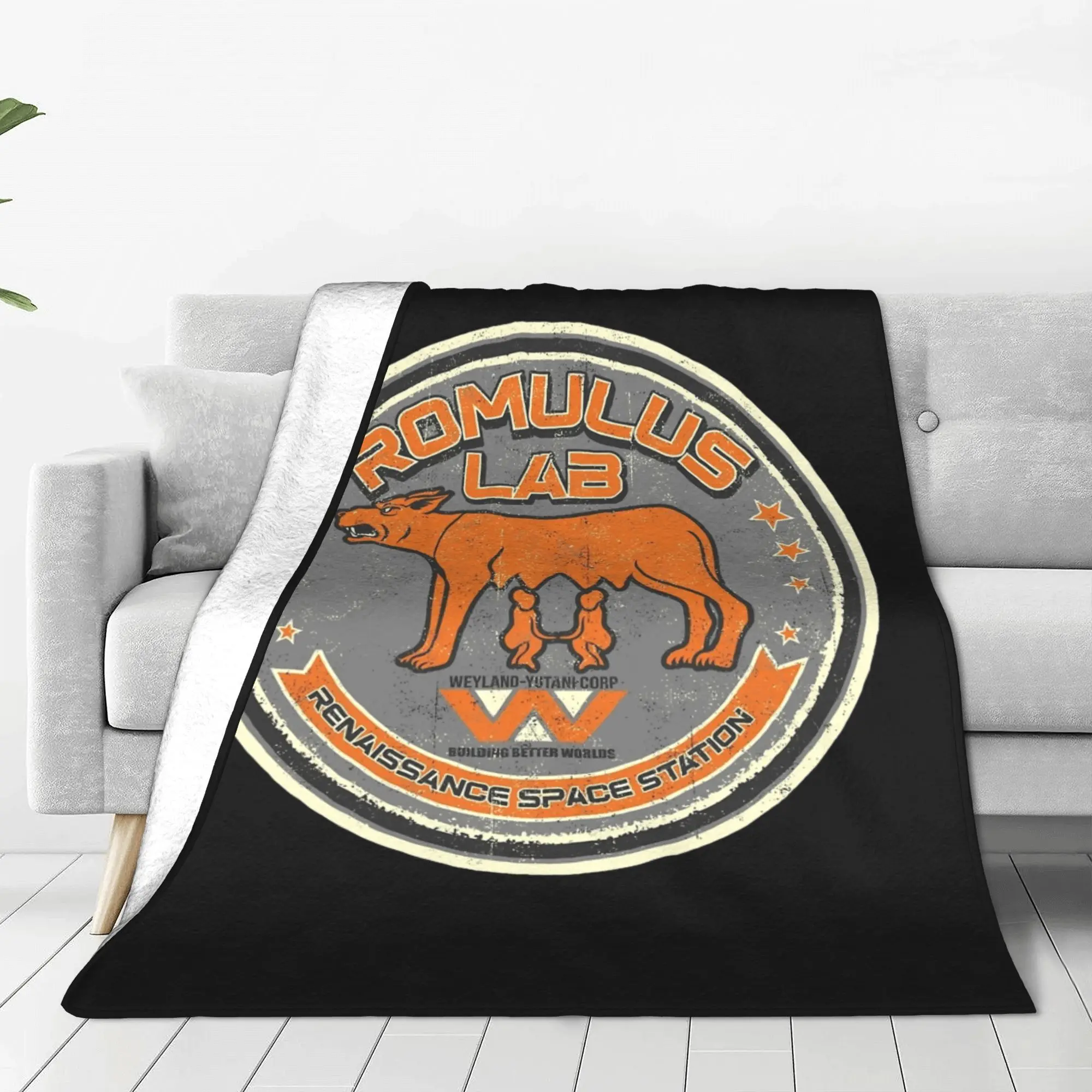 Super Soft Alien Romulus Lab Throw Blanket Premium Fleece Flannel Lightweight Weyland-Yutani Xenomorph Experiments Bed Blanket C