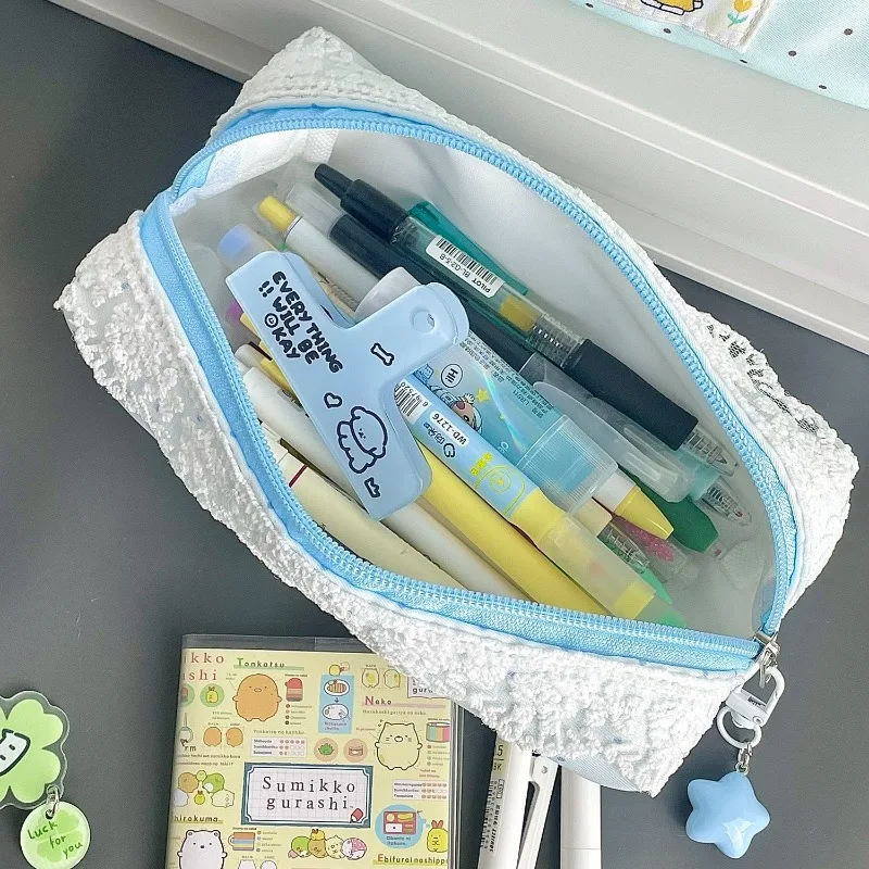 Cute Miffy Rabbit New Sweet Creative Cartoon Pattern Simple Fashion Large Capacity Portable Pencil Case Stationery Storage Bag