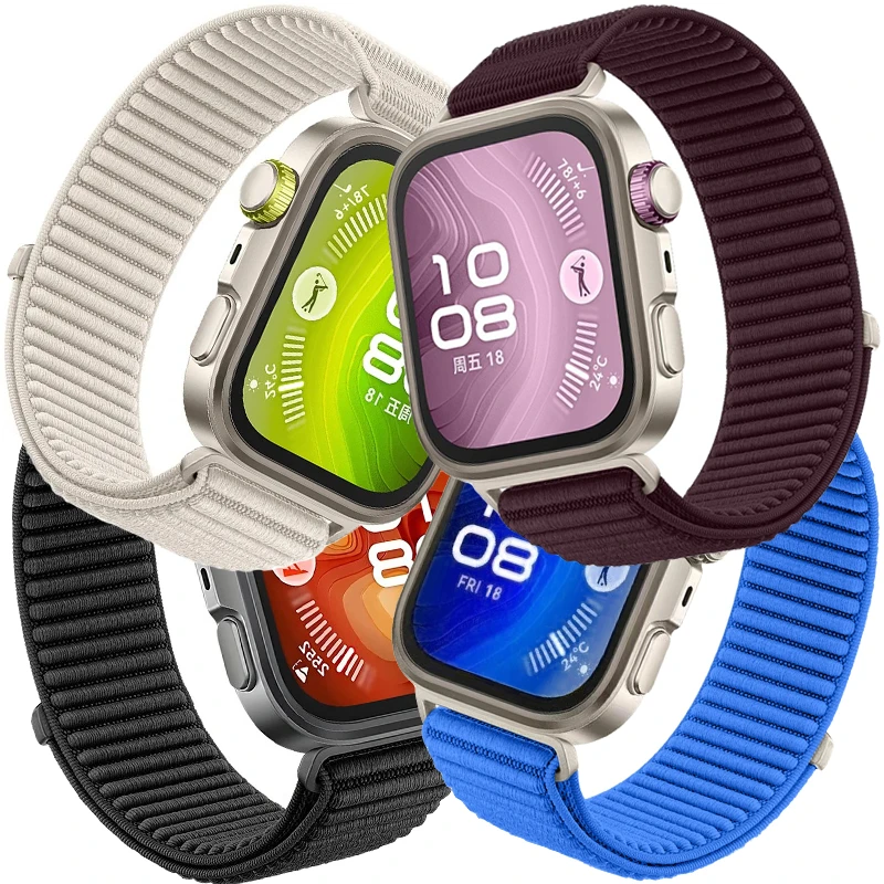 Nylon-Schlaufenarmband für Huawei Watch Fit 3 4 4 Pro, geflochtenes, bequemes, atmungsaktives Band für Huawei Watch Fit 3 4/4 Pro-Zubehör