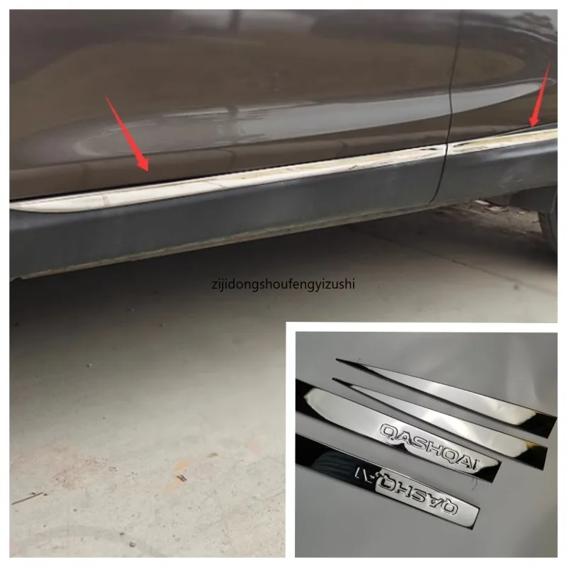 

Car Accessories For Nissan QASHQAI J11 2016-2017 2018 2019 2020 2021 2022 Body door side anti-collision decorative bright strip