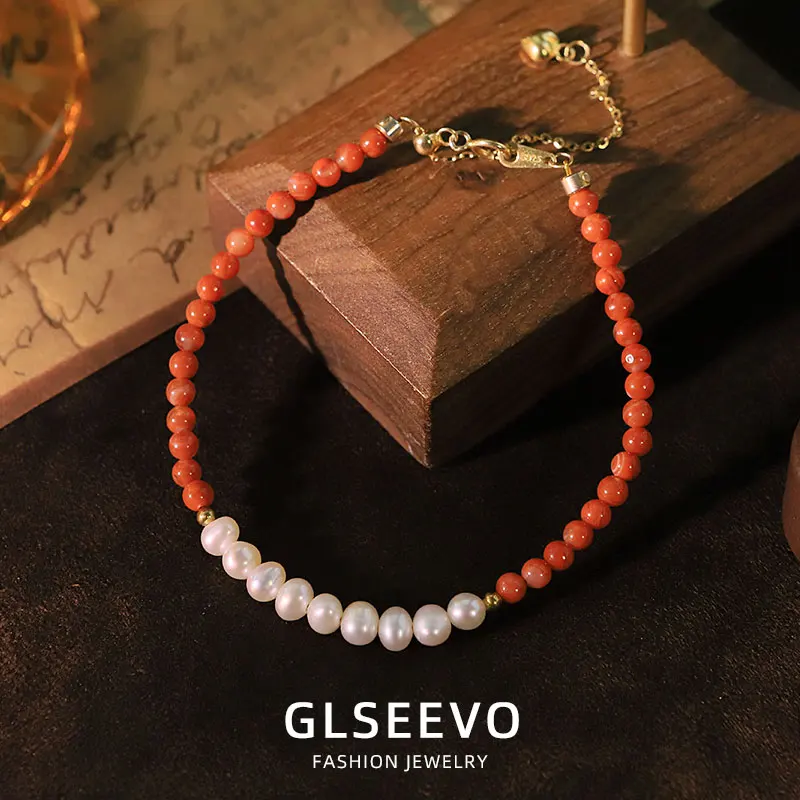 

Agate Natural Freshwater Pearl Bracelet New Fashion Light Luxury Design Bracelet Gift for Wife Women's Jewelry GB1296