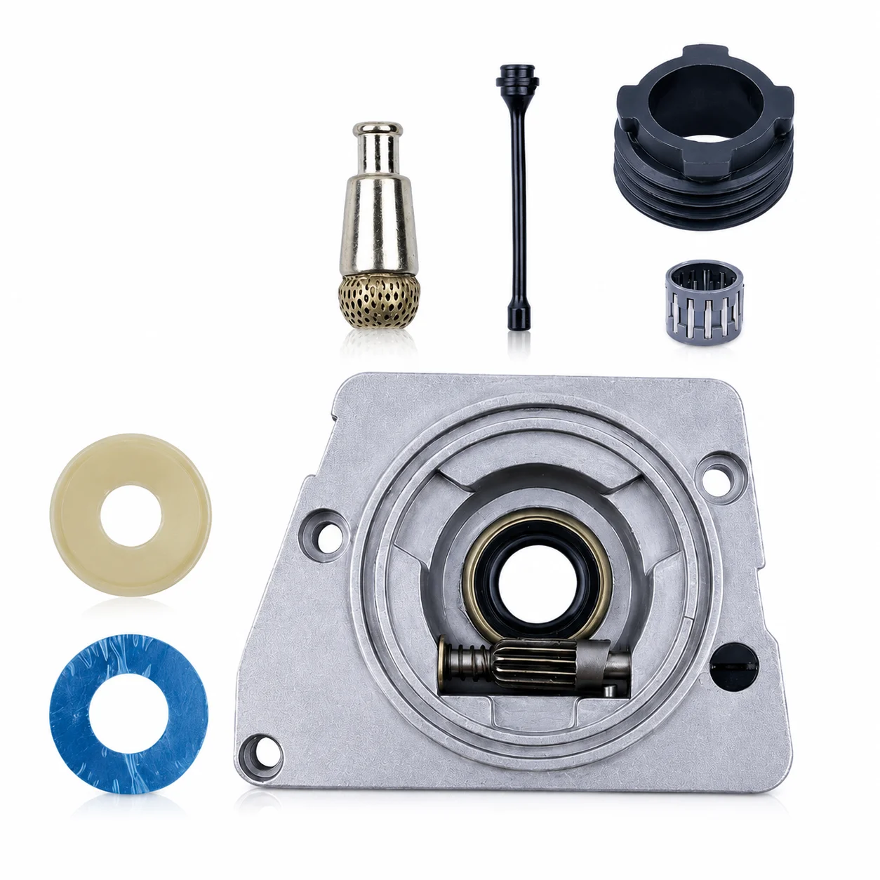 For Husqvarna 61/66/266/268/272XP Jonsered 625/630/670 Chainsaw Clutch Oil Pump Kit Needle Roller Turbine Filter OEM 501512501