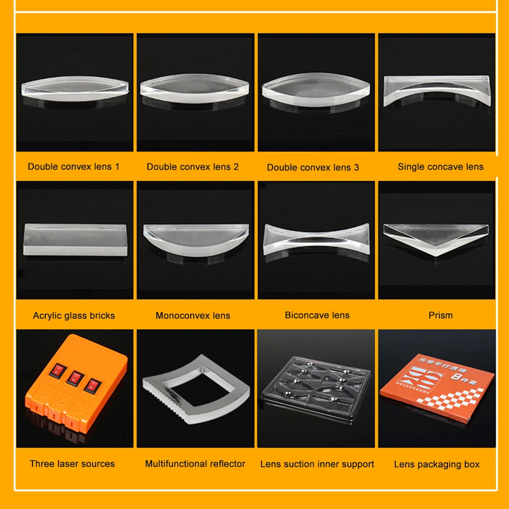 レンズイメージング機器ツール屈折光学実験セット物理実験学習キット教師学生教育用