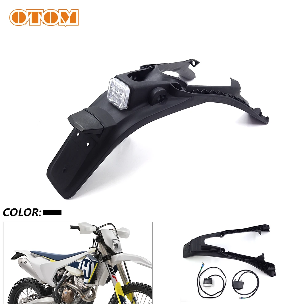 OTOM Motorcycle LED Tail Light Stand Taillight Mount Bracket Motocross Rear Light Number Plate Light For HUSQVARNA TX TE FE 250