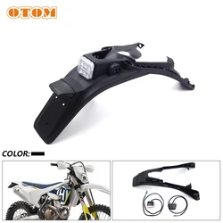OTOM Motorcycle LED Tail Light Stand Taillight Mount Bracket Motocross Rear Light Number Plate Light For HUSQVARNA TX TE FE 250