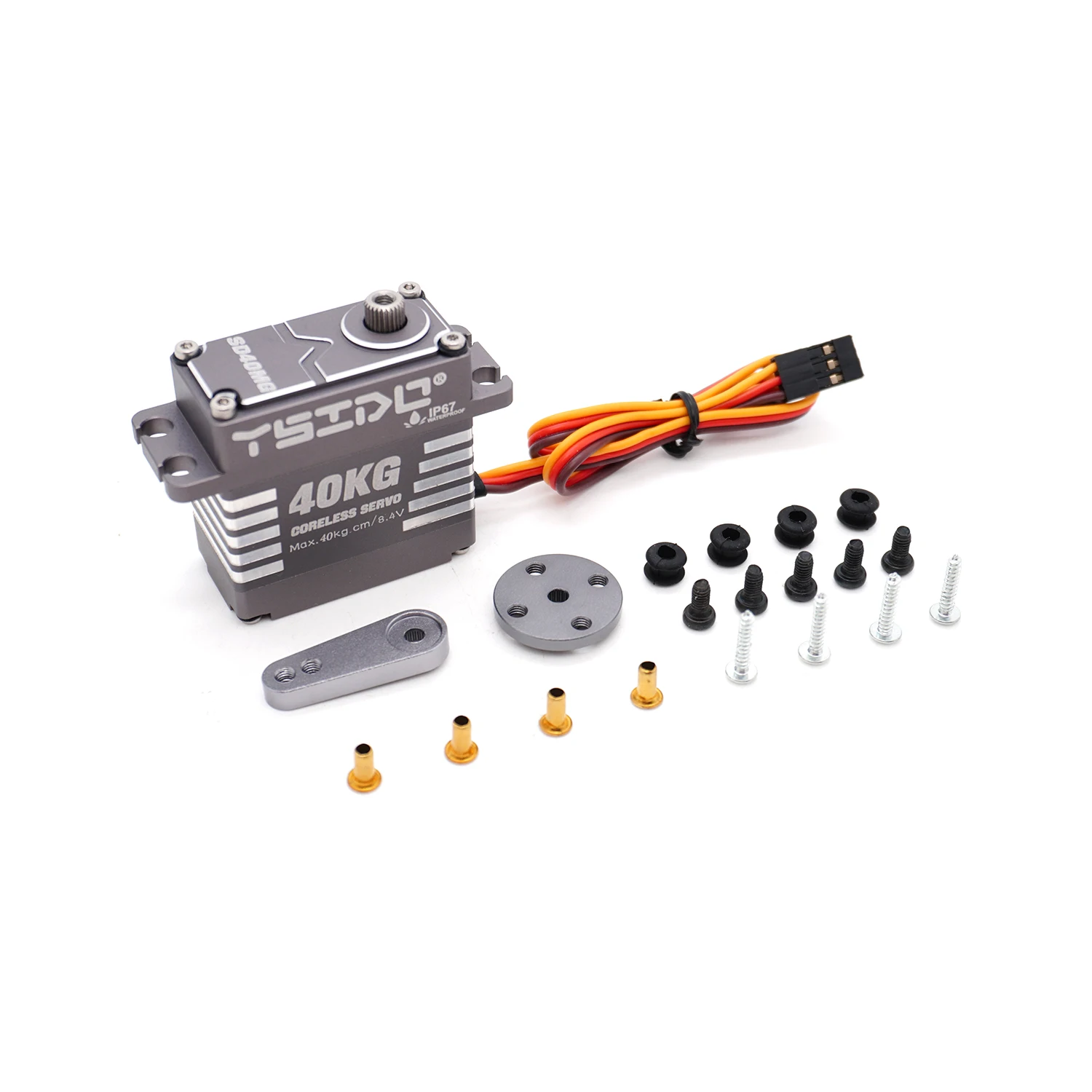 防水IP67 RCサーボ SD40MG 40kg デジタルサーボモーター 180度 °   1/8 1/10 リモートコントロールカーロボット RC モデルアクセサリー用