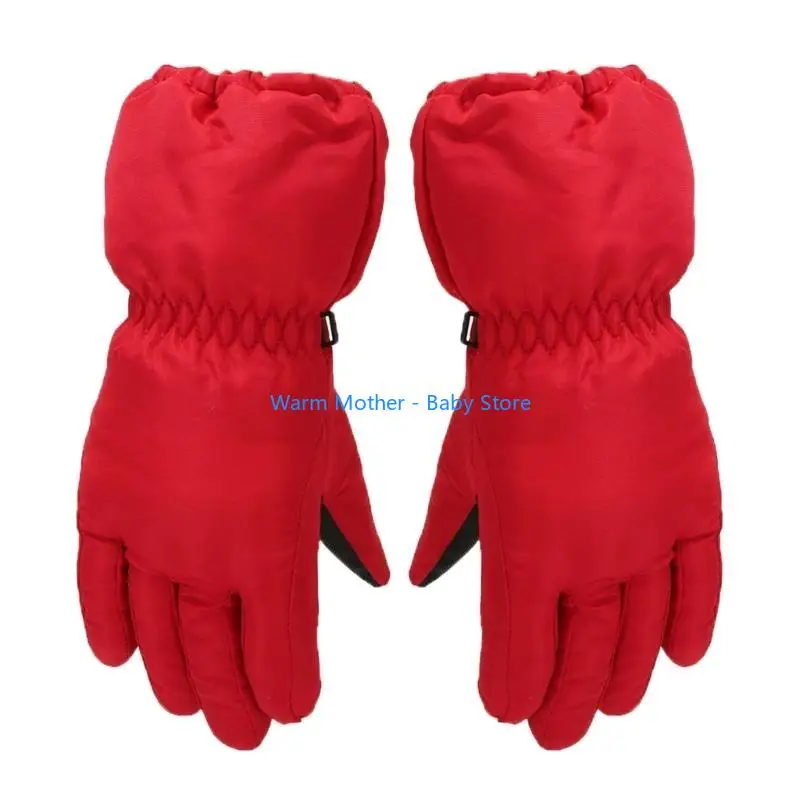 

Anti Slip Winter Gloves Extended Cuff Designed Gloves Children Warm Mittens Thickened Cold Weather Windproof Ski Gloves 57QE