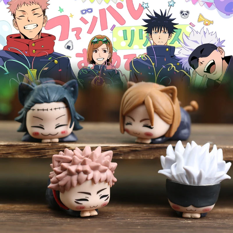 Satoru Gojo Figure Kawaii Geto Suguru Action Figurine Cute Yuji Nobara Anime Jujutsu Kaisen Statue Decoration Table Accessories