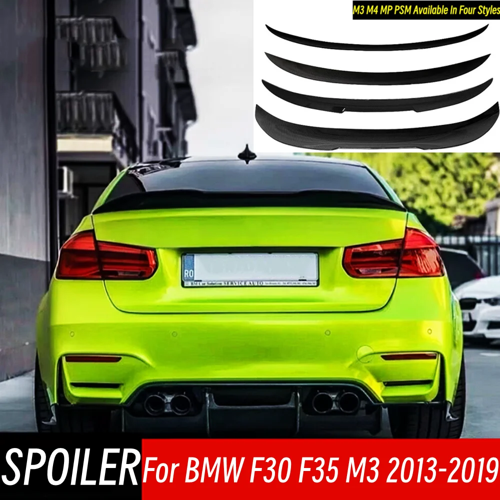 

For BMW 3 Series F30 F35 M3 320i 325i 330i 335i 328i 340i 320d 330d M4 MP PSM Style Rear Trunk Lid Spoiler Wings Car Accessories