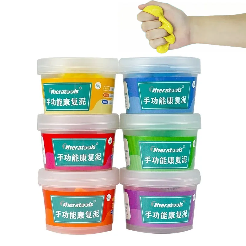 

Hand Therapy Putty for Strength Recovery - Improve Grip Finger Dexterity Wrist Rehabilitation- Non-Toxic Silicone Exercise Putty