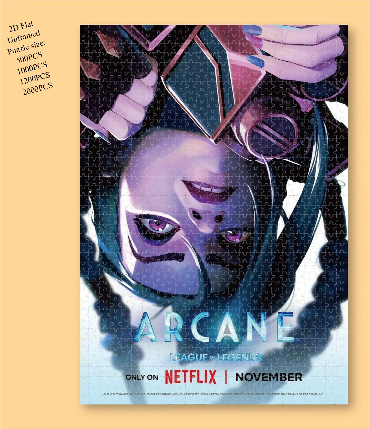 

Пазл из 500 деталей Jinx Vi Game, развивающая игрушка для детей, детские игры, рождественский подарок