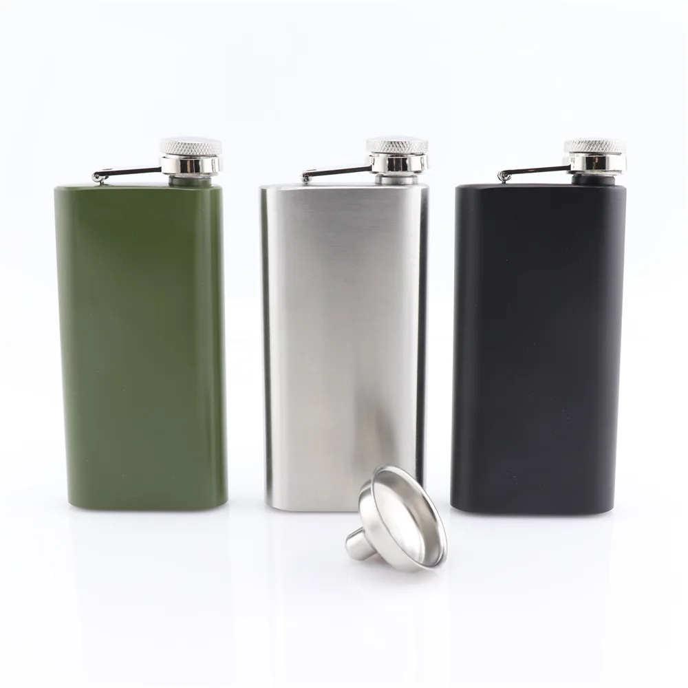 5oz Stainless Steel Hip Flask for Liquor with Never-Lose Cap and Funnel Leakproof Easy Pour Funnel