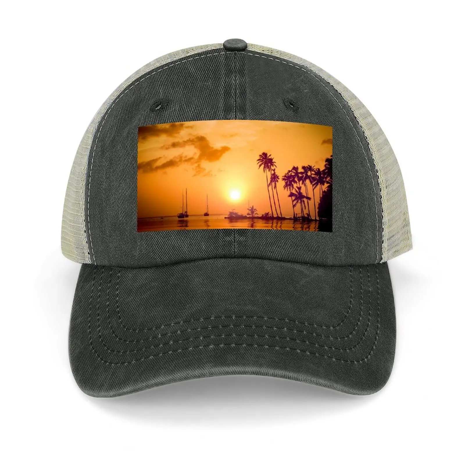 

Бейсбольная кепка с тропическими закатами, зимние шапки для мужчин, пенопластовая вечерняя шапка, аниме, летняя шапка, мужская и женская