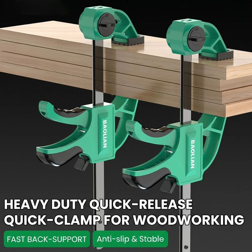 4/6/8 Inch Woodworking Clamp Work Set Hard Quick Ratchet Bar DIY Clip Tool Carpentry Release Hand Bed Fixing Cable Car Fastening