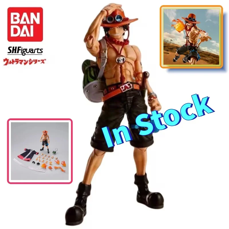 

2026 НОВАЯ цельная фигурка SHF Portgas D Ace Fire Fist Replicate ver Poseable Шарнирная копия для коллекционеров аниме