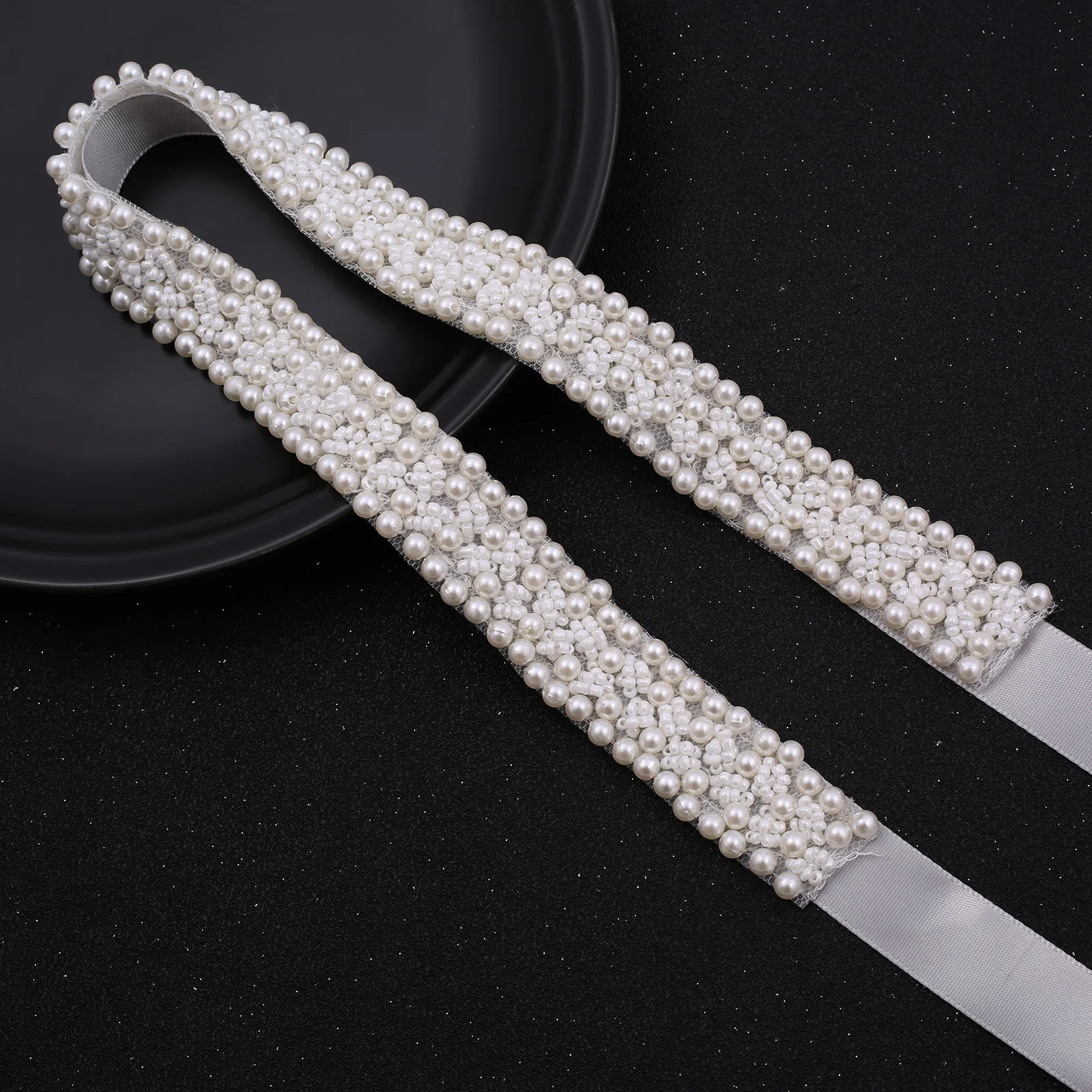 NZUK Handmade Beaded Wedding Belts Elegant Ivory Pearls Bridal Belt  for Evening party Dress Wedding Accessories