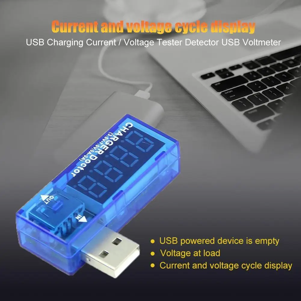 

USB-зарядное устройство, тестер напряжения, емкости, цифровой детектор напряжения и тока 0-2,5 А