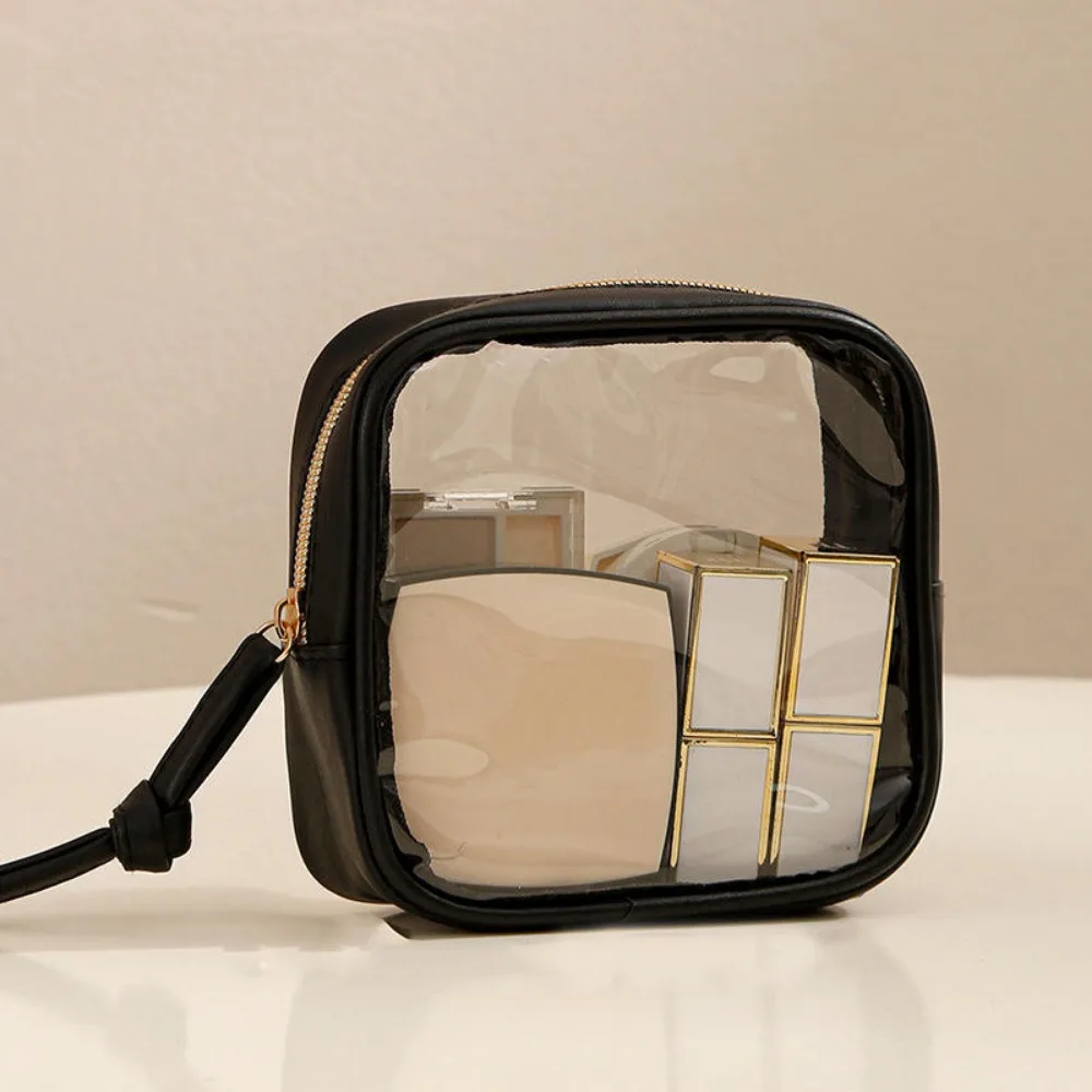 

Portable PVC Cosmetic Bag Transparent Large Capacity Wash Bag Waterproof Toiletry Bag for Travel Daily Use