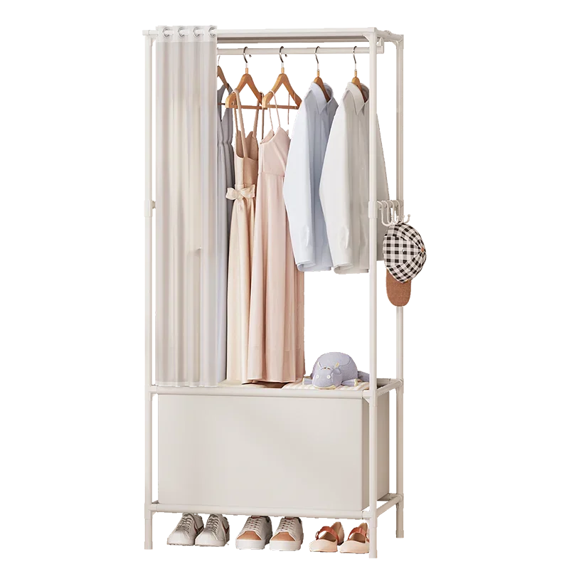 Hall Rack Furniture Clothes Extension Hanger Floor Standing Large Couple Wardrobe Stand Boutique Clothing Jackets Industrial Hat