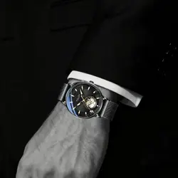 SOLLEN Watch Men's Fully Automatic Mechanical Watch Waterproof Night Light Swiss Style Student Country Watch Gift for Boyfriend